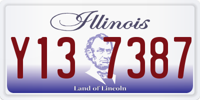 IL license plate Y137387