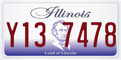 IL license plate Y137478
