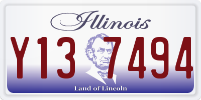 IL license plate Y137494