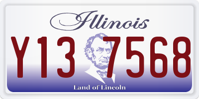 IL license plate Y137568