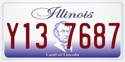IL license plate Y137687