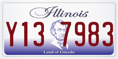 IL license plate Y137983