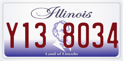 IL license plate Y138034