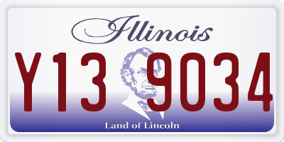 IL license plate Y139034