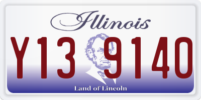 IL license plate Y139140