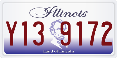 IL license plate Y139172
