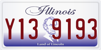 IL license plate Y139193