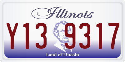 IL license plate Y139317