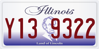 IL license plate Y139322