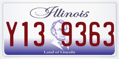 IL license plate Y139363