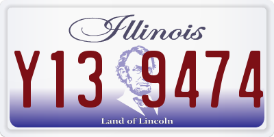 IL license plate Y139474