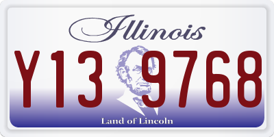 IL license plate Y139768
