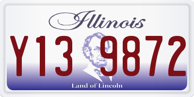 IL license plate Y139872