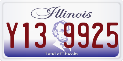 IL license plate Y139925