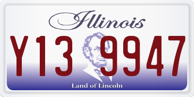 IL license plate Y139947
