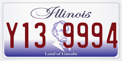 IL license plate Y139994