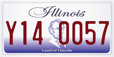 IL license plate Y140057