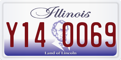 IL license plate Y140069