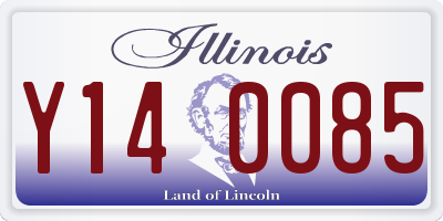 IL license plate Y140085
