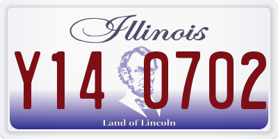 IL license plate Y140702