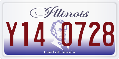 IL license plate Y140728
