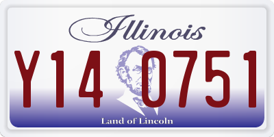 IL license plate Y140751