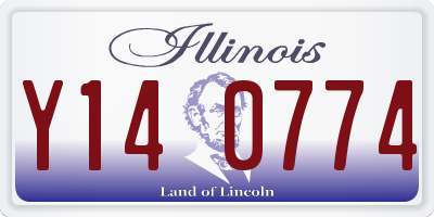 IL license plate Y140774