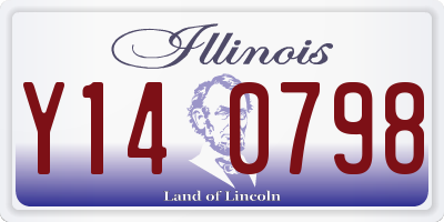 IL license plate Y140798