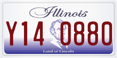 IL license plate Y140880