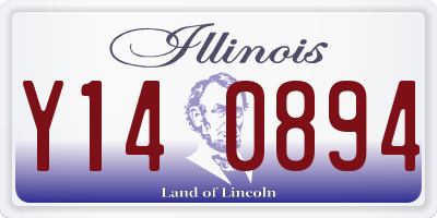 IL license plate Y140894