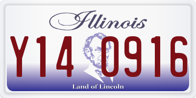 IL license plate Y140916