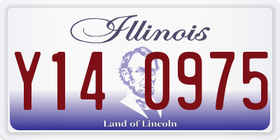 IL license plate Y140975
