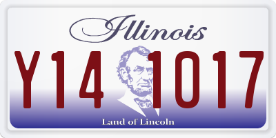 IL license plate Y141017