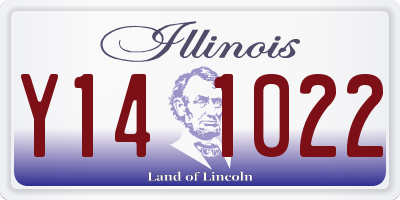 IL license plate Y141022