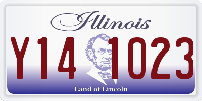 IL license plate Y141023
