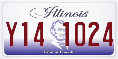 IL license plate Y141024