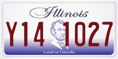 IL license plate Y141027