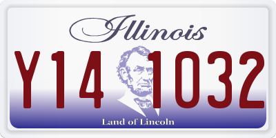 IL license plate Y141032
