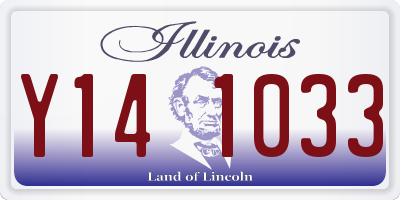 IL license plate Y141033