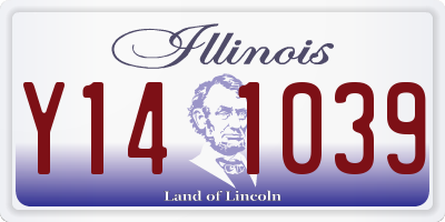 IL license plate Y141039