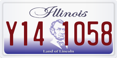 IL license plate Y141058
