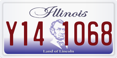 IL license plate Y141068