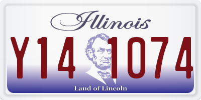 IL license plate Y141074