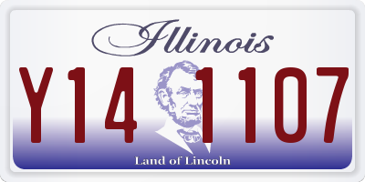 IL license plate Y141107