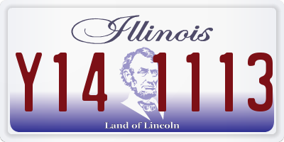IL license plate Y141113