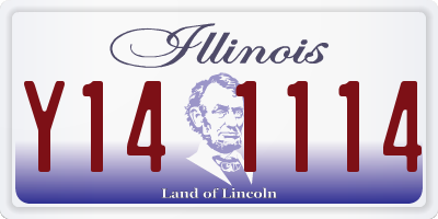 IL license plate Y141114