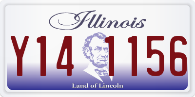 IL license plate Y141156