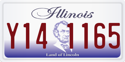 IL license plate Y141165
