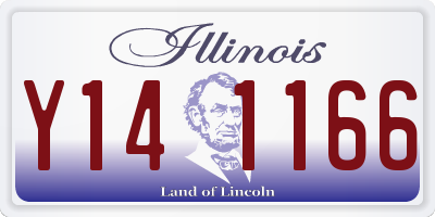 IL license plate Y141166