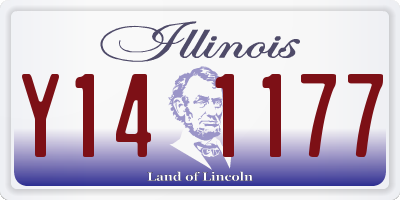 IL license plate Y141177